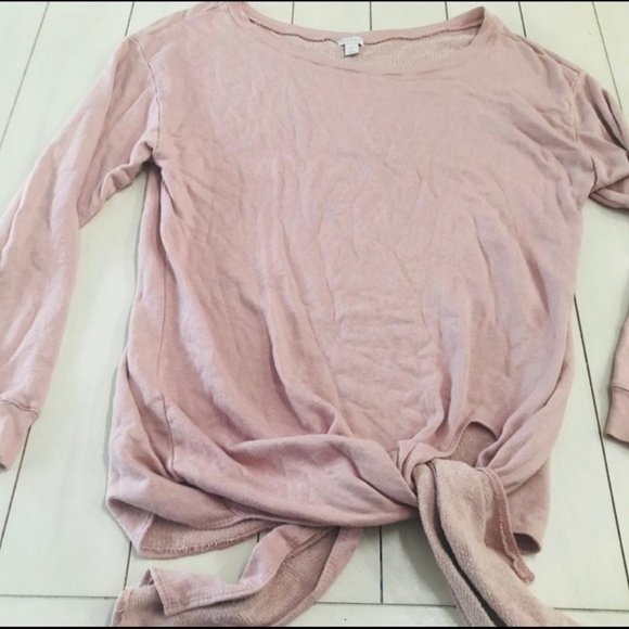 Hinge Large Pink Crew Neck Sweater from Nordstrom. Went viral on Pinterest. - Picture 2 of 5